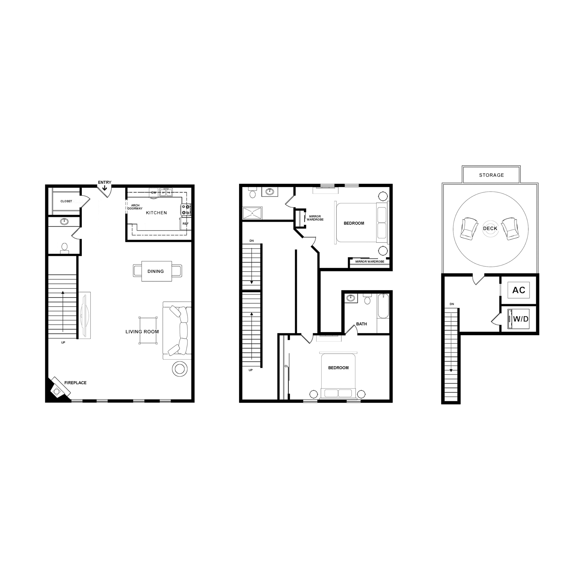 Two Bed, 2.5 Bath Townhome